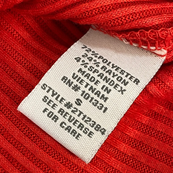 Charlotte Russe Crop Top, Red-Orange, Small - Picture 3 of 7